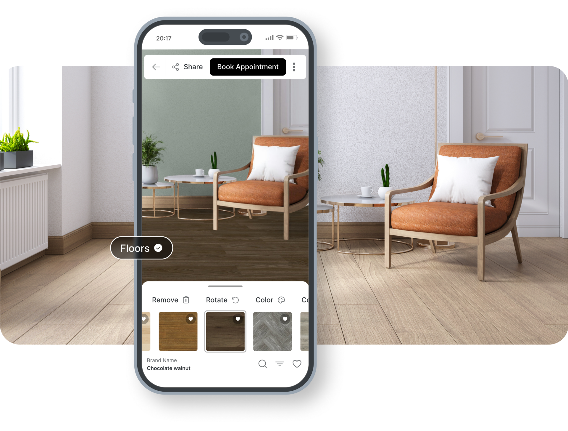 Flooring visualizer phone markers - The Floor Store