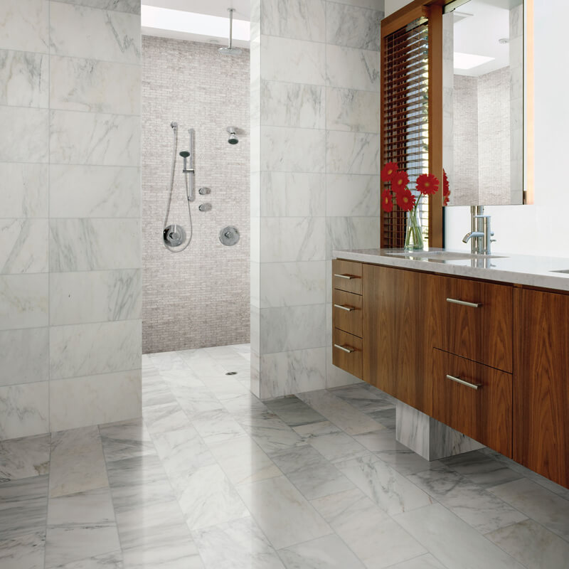 marble in bathroom