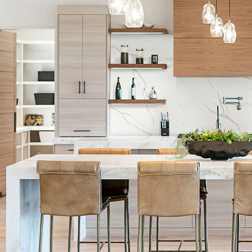 quartz countertops in kitchen